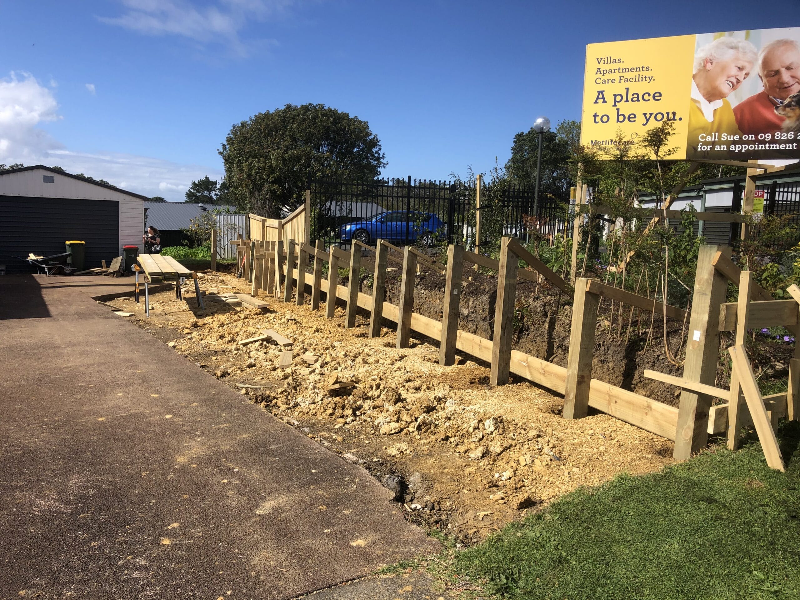 Fence posts with Eziyaka concrete pads scaled - Spot the difference